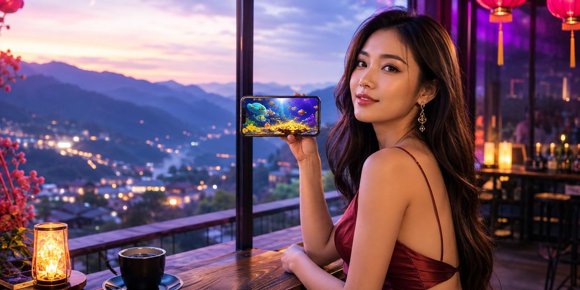 Người dùng trải nghiệm mobile casino tại quán cà phê Sapa